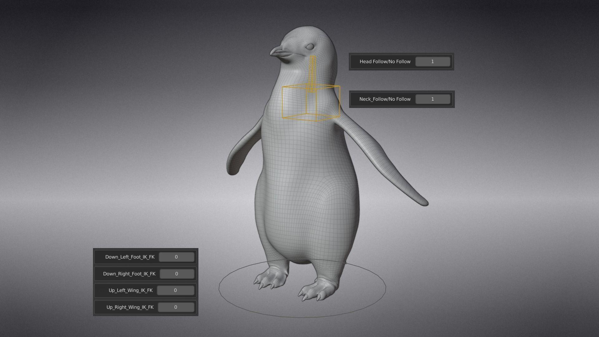 Baby Emperor Penguin Animated VFX Grace 3D model_19