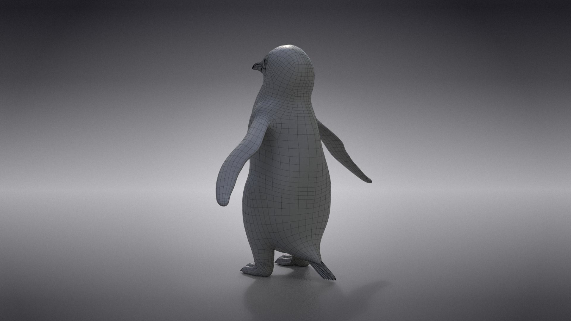 Baby Emperor Penguin Animated VFX Grace 3D model_29