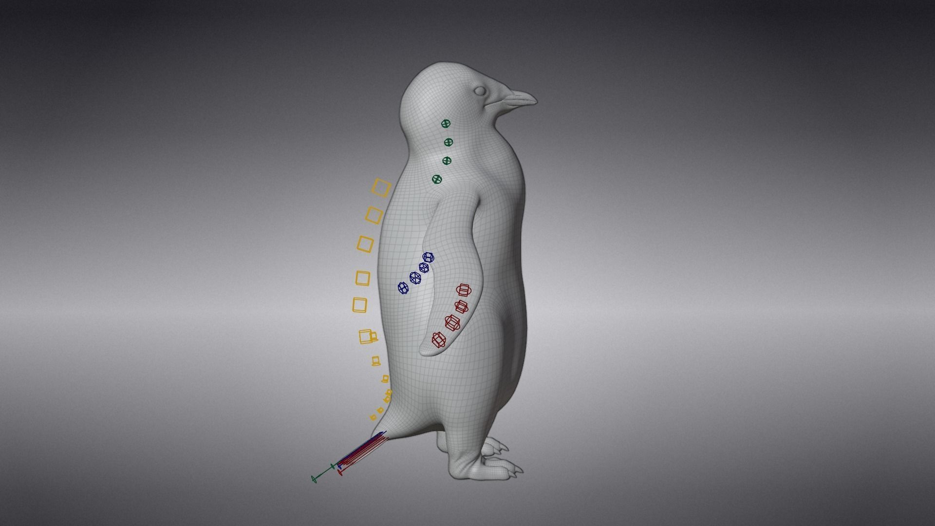 Baby Emperor Penguin Animated VFX Grace 3D model_22