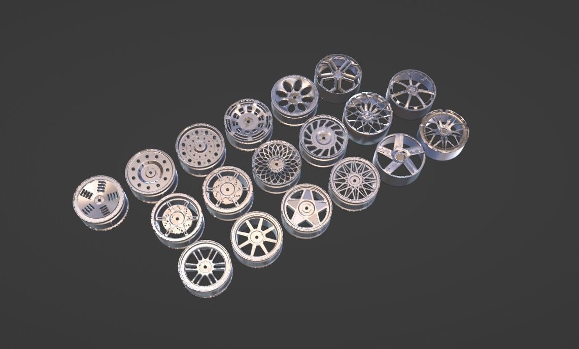 Modern sport car lowpoly 3d rims Low-poly 3D model Low-poly 3D model_7