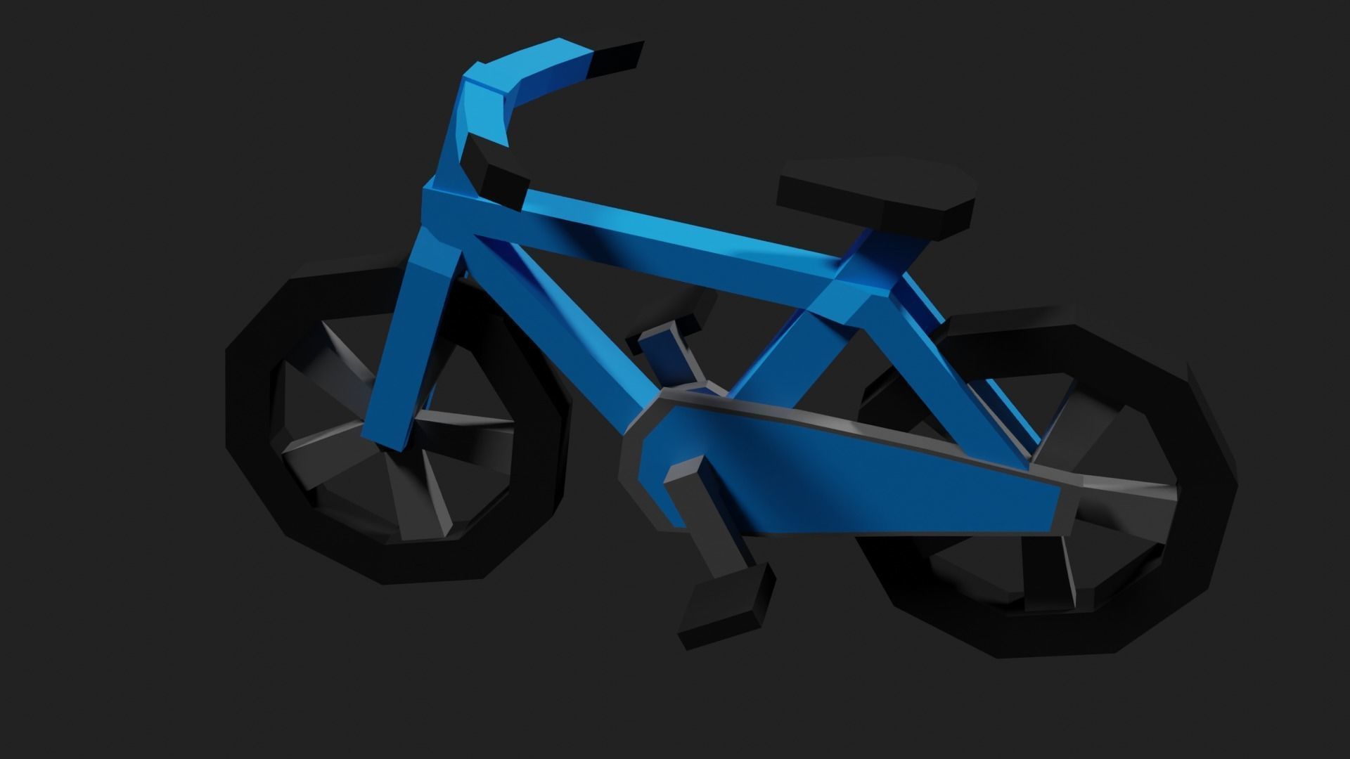 Lowpoly Bicycle Low-poly 3D model_13