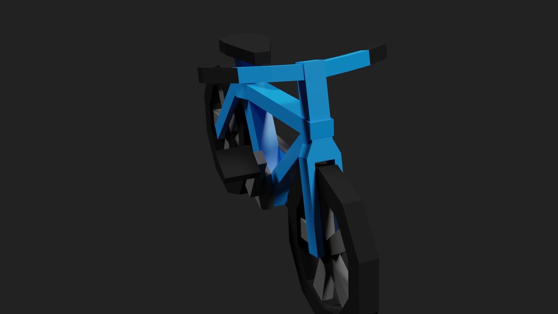 Lowpoly Bicycle Low-poly 3D model_4