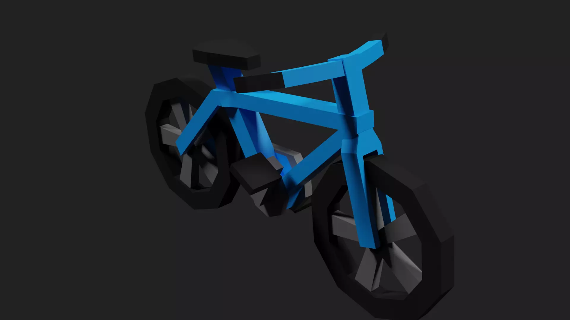 Lowpoly Bicycle Low-poly 3D model_0