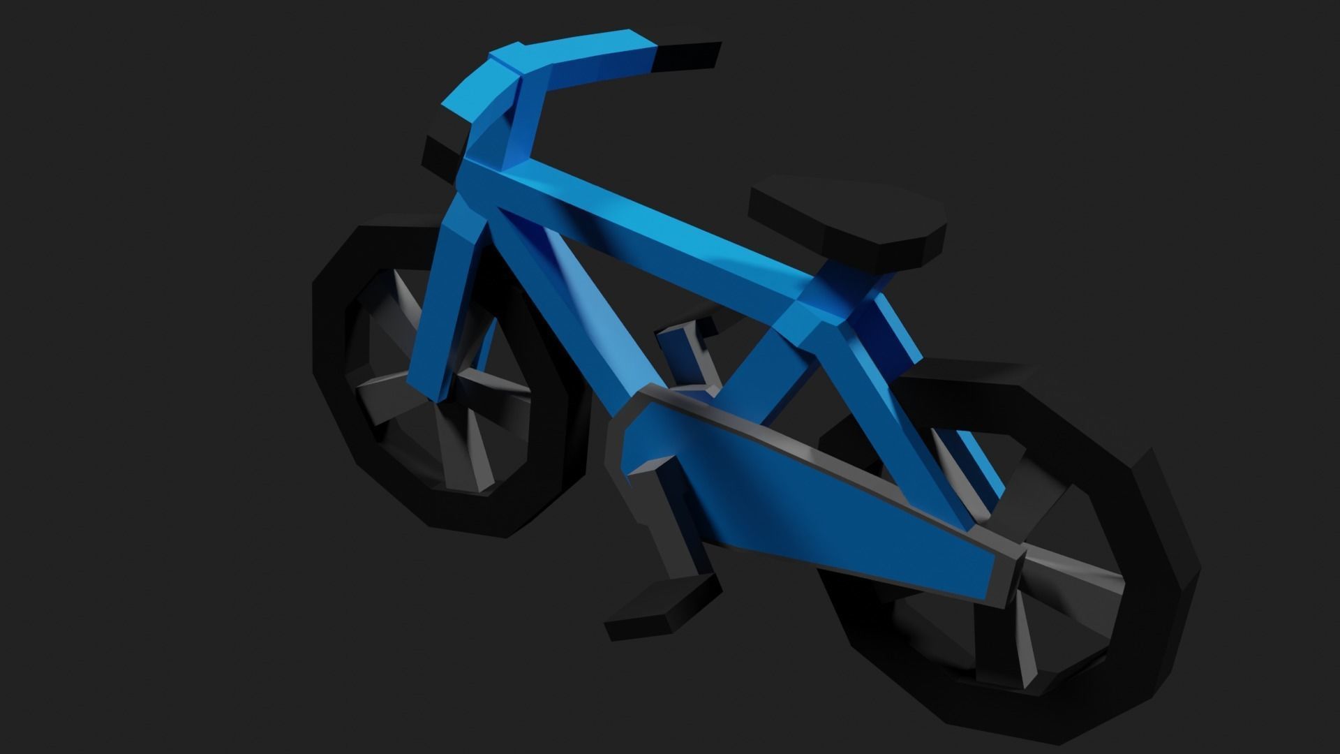 Lowpoly Bicycle Low-poly 3D model_15
