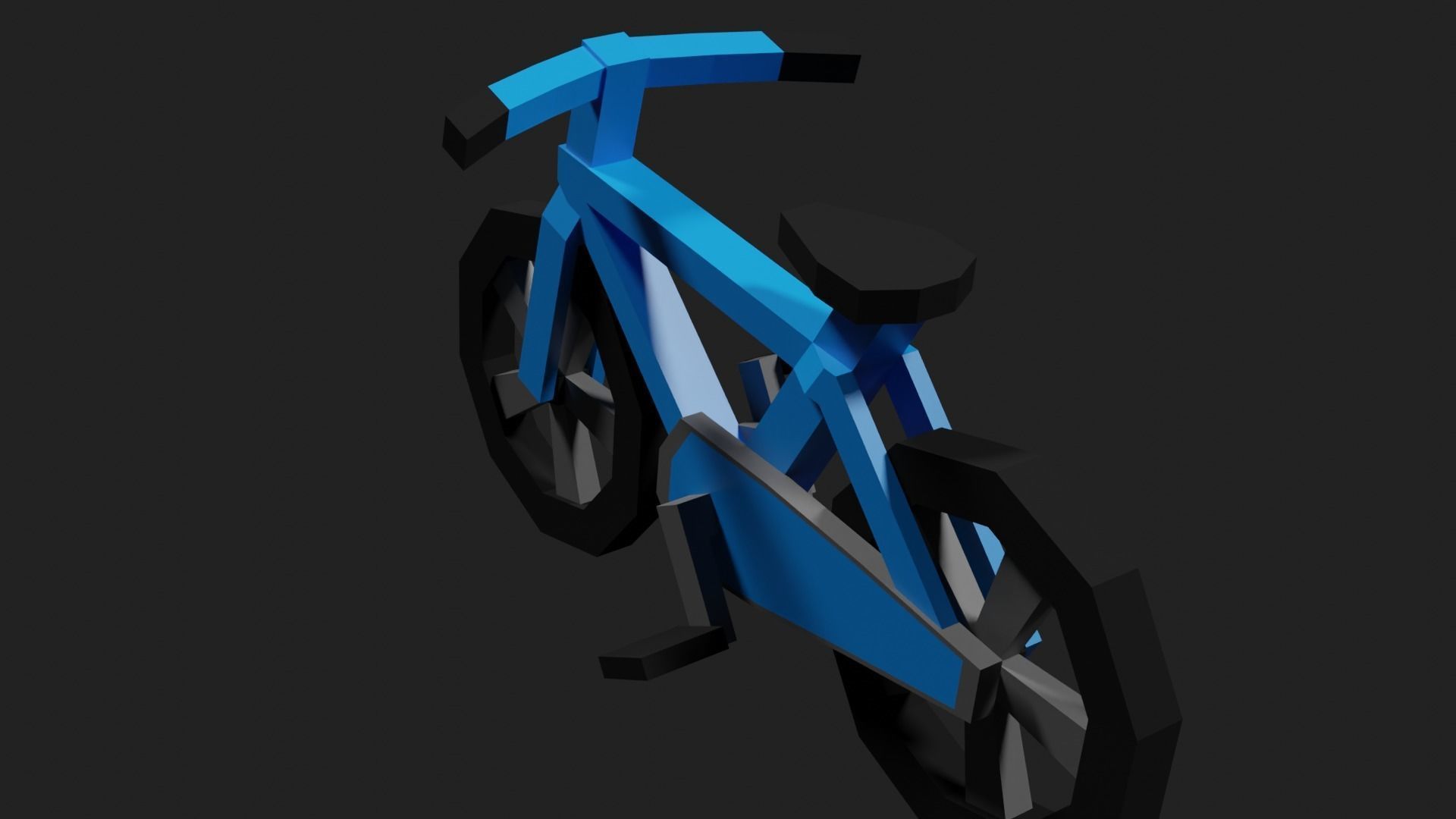 Lowpoly Bicycle Low-poly 3D model_17
