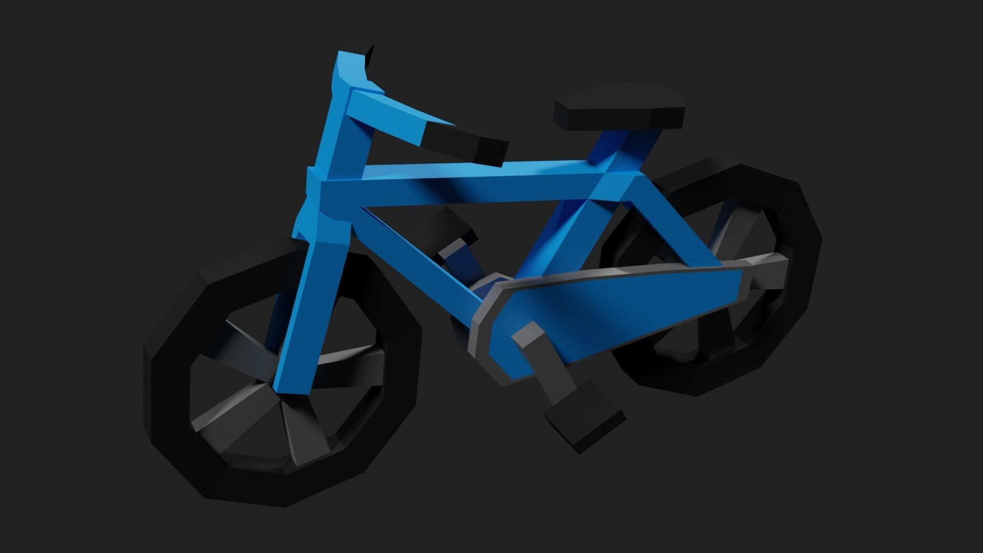 Lowpoly Bicycle Low-poly 3D model_10