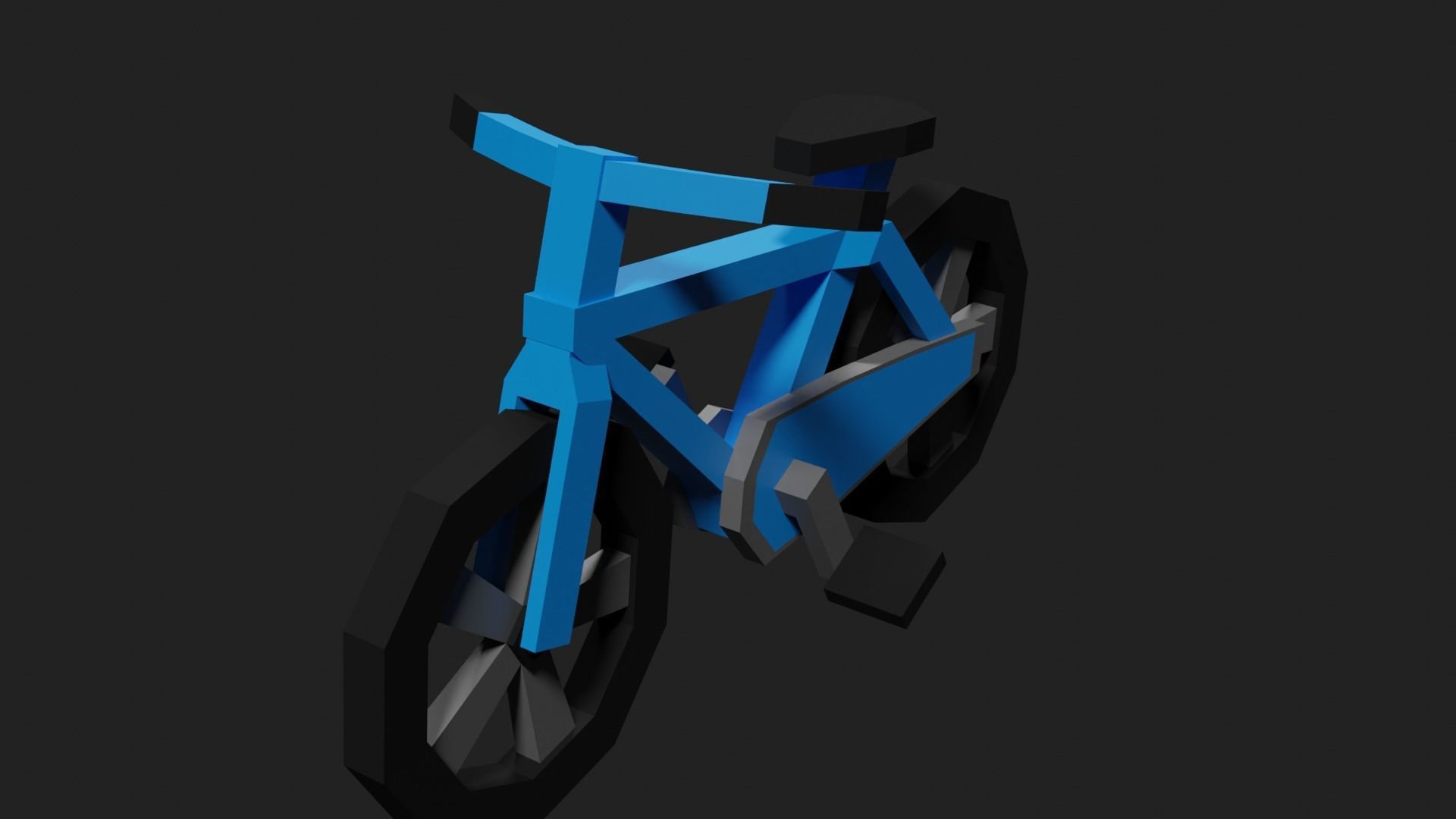 Lowpoly Bicycle Low-poly 3D model_8