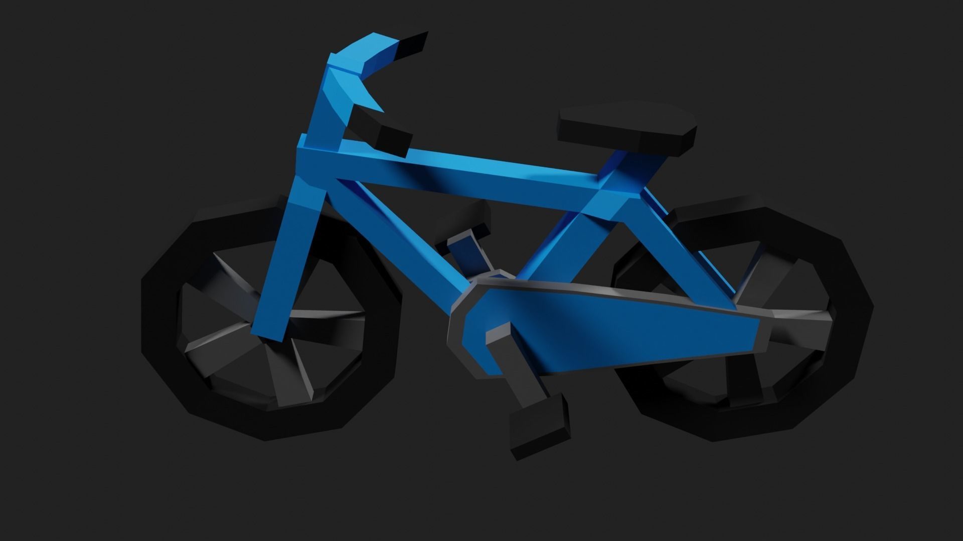 Lowpoly Bicycle Low-poly 3D model_12