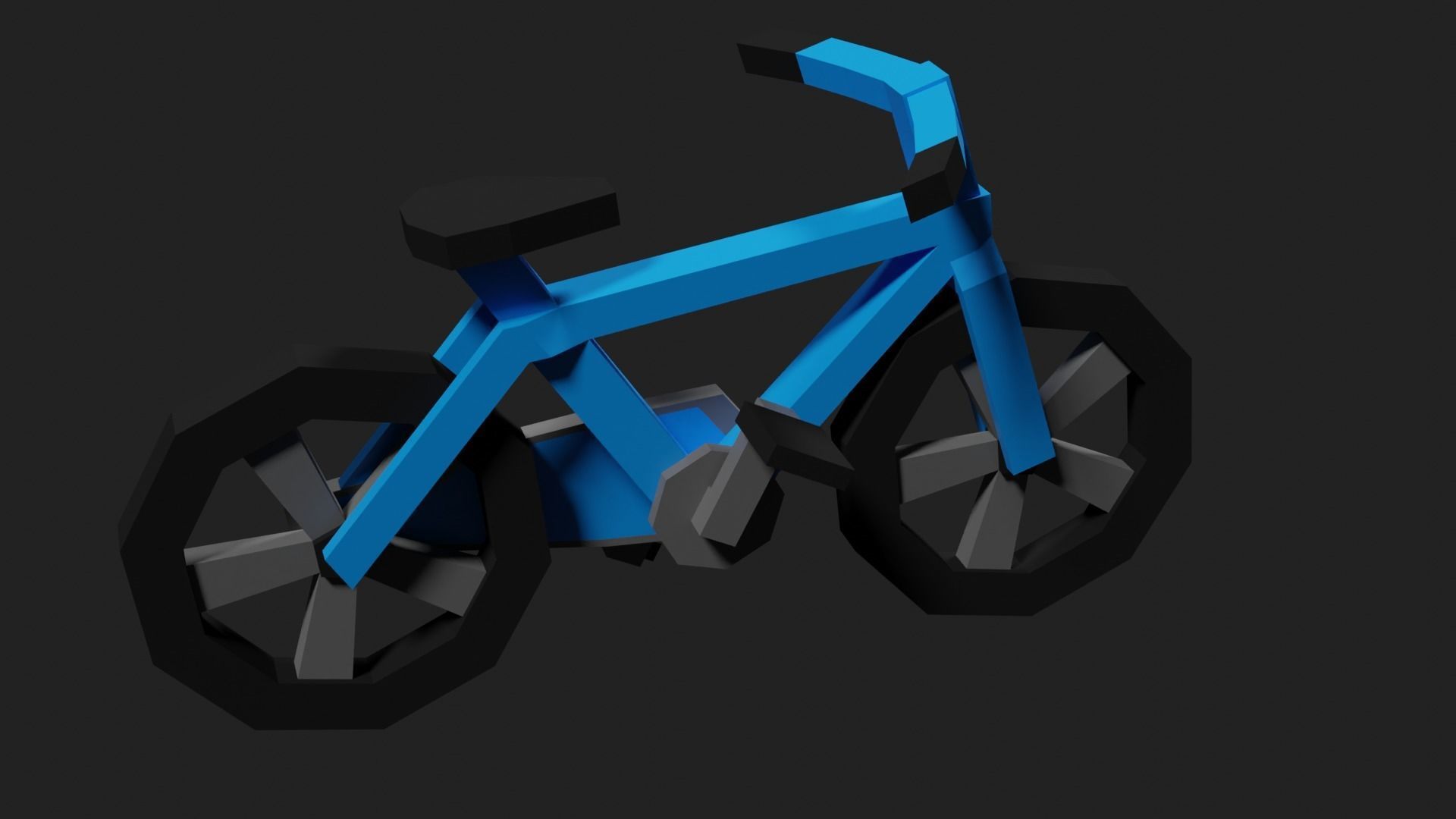 Lowpoly Bicycle Low-poly 3D model_26