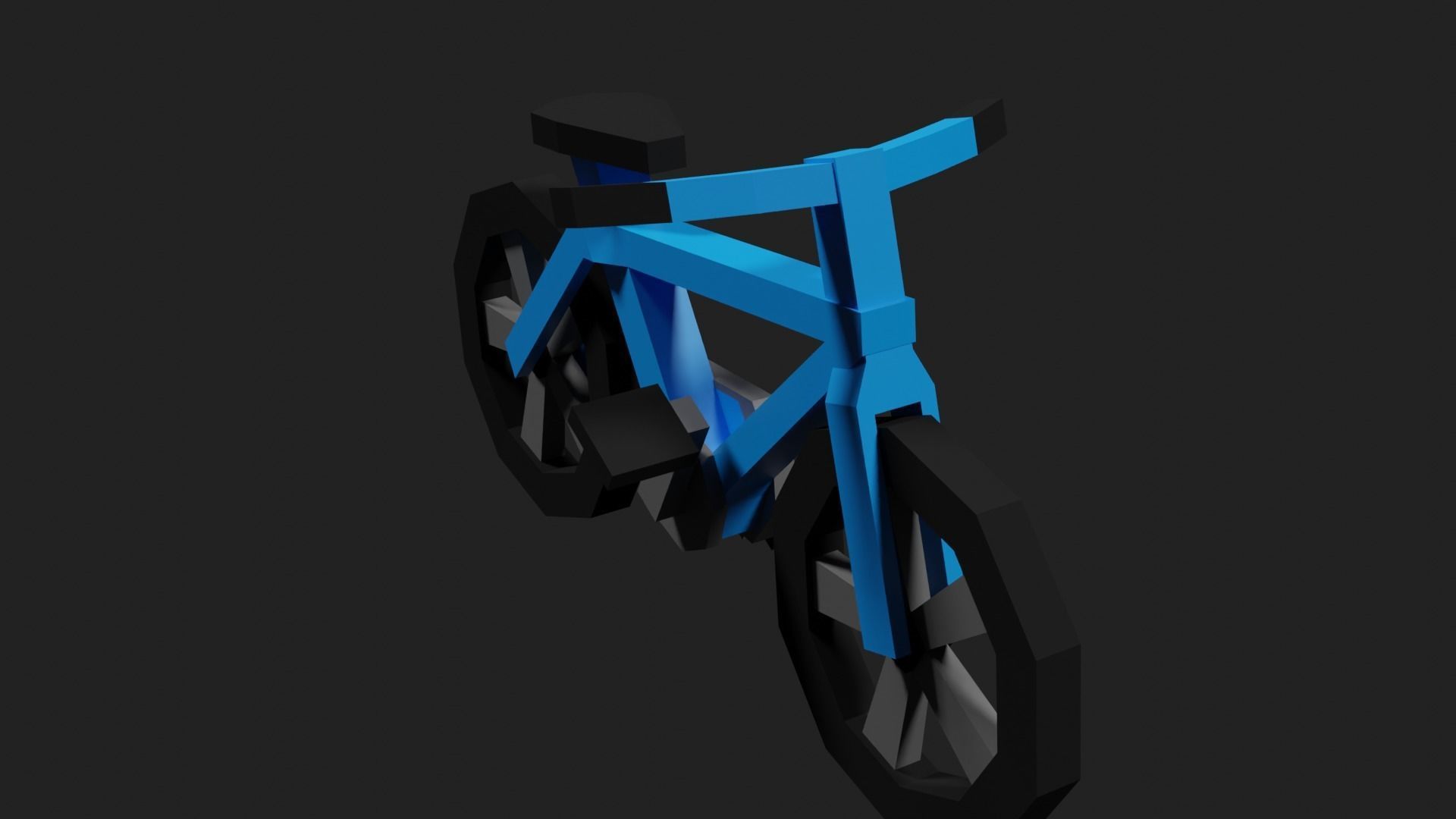 Lowpoly Bicycle Low-poly 3D model_3