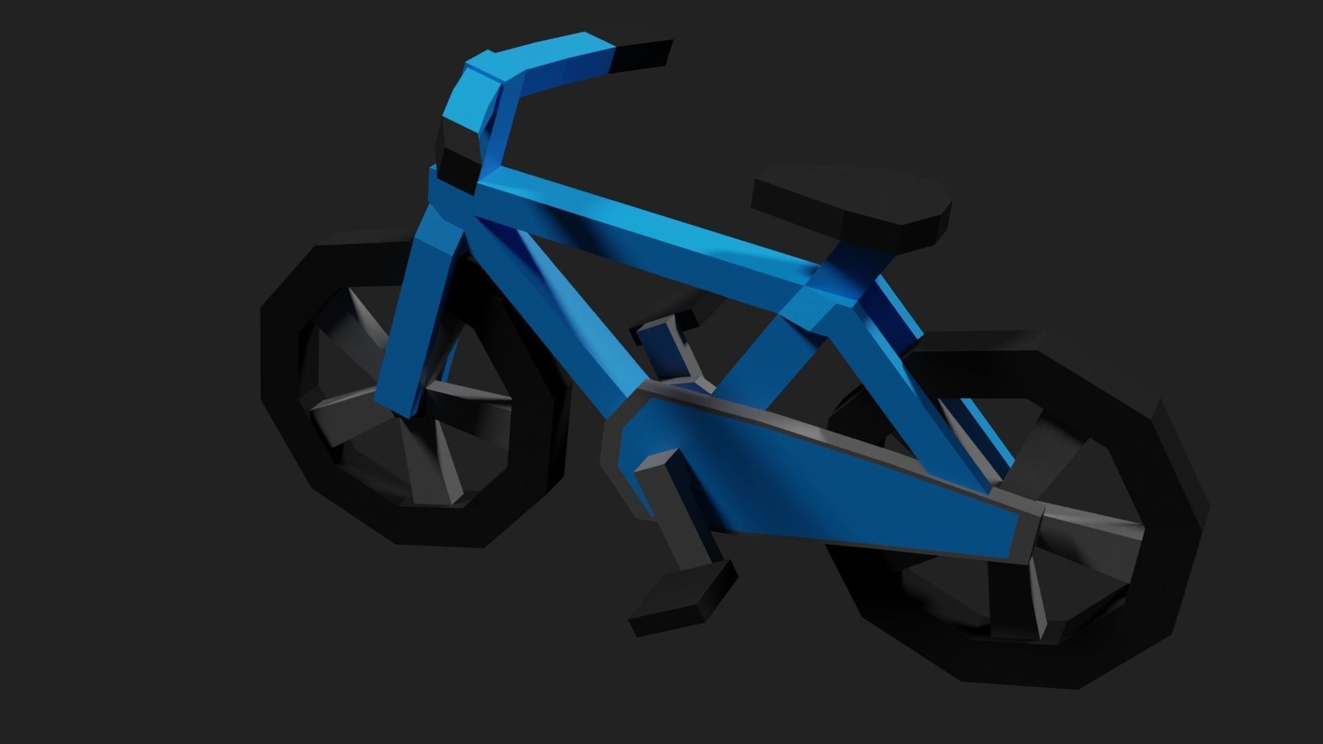 Lowpoly Bicycle Low-poly 3D model_14