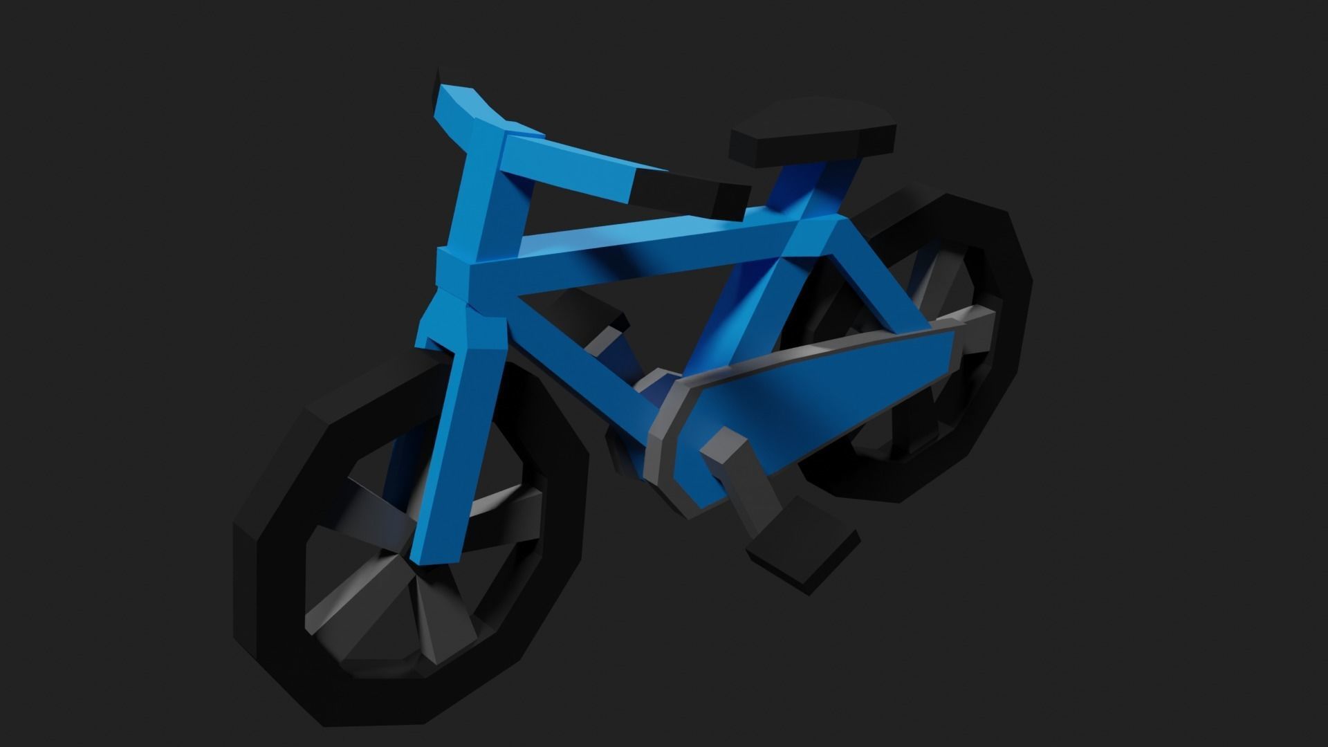 Lowpoly Bicycle Low-poly 3D model_9