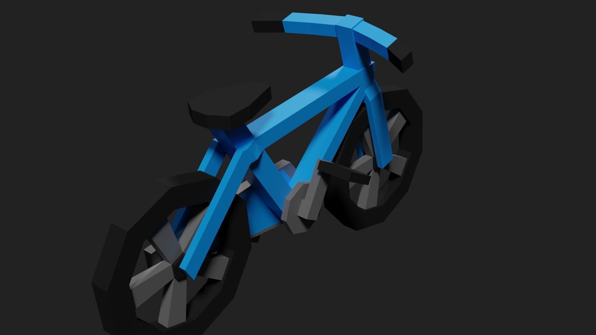 Lowpoly Bicycle Low-poly 3D model_24