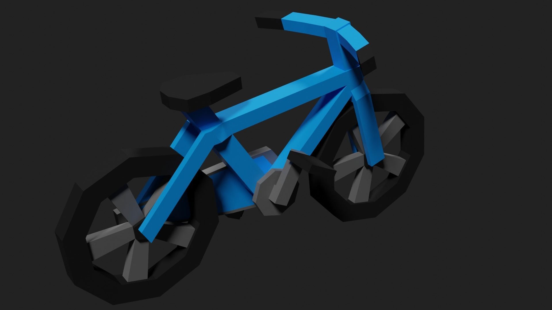Lowpoly Bicycle Low-poly 3D model_25