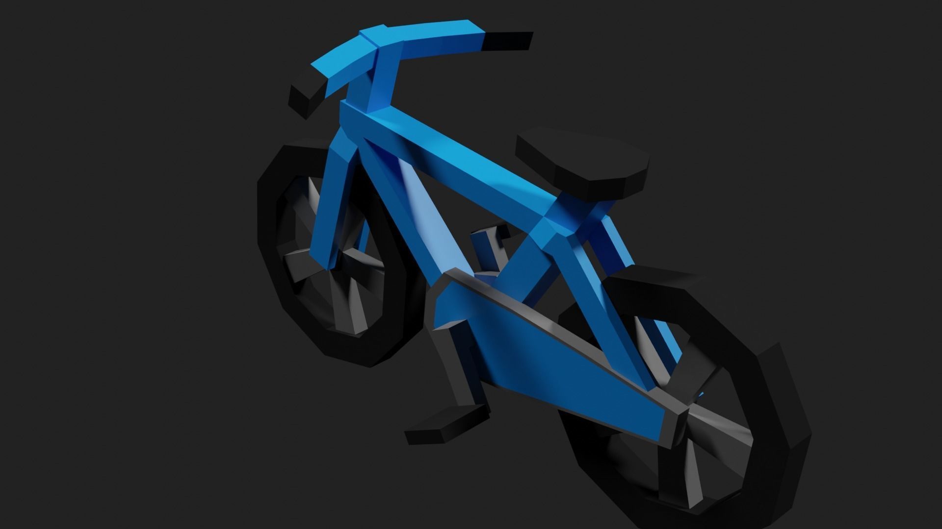 Lowpoly Bicycle Low-poly 3D model_16