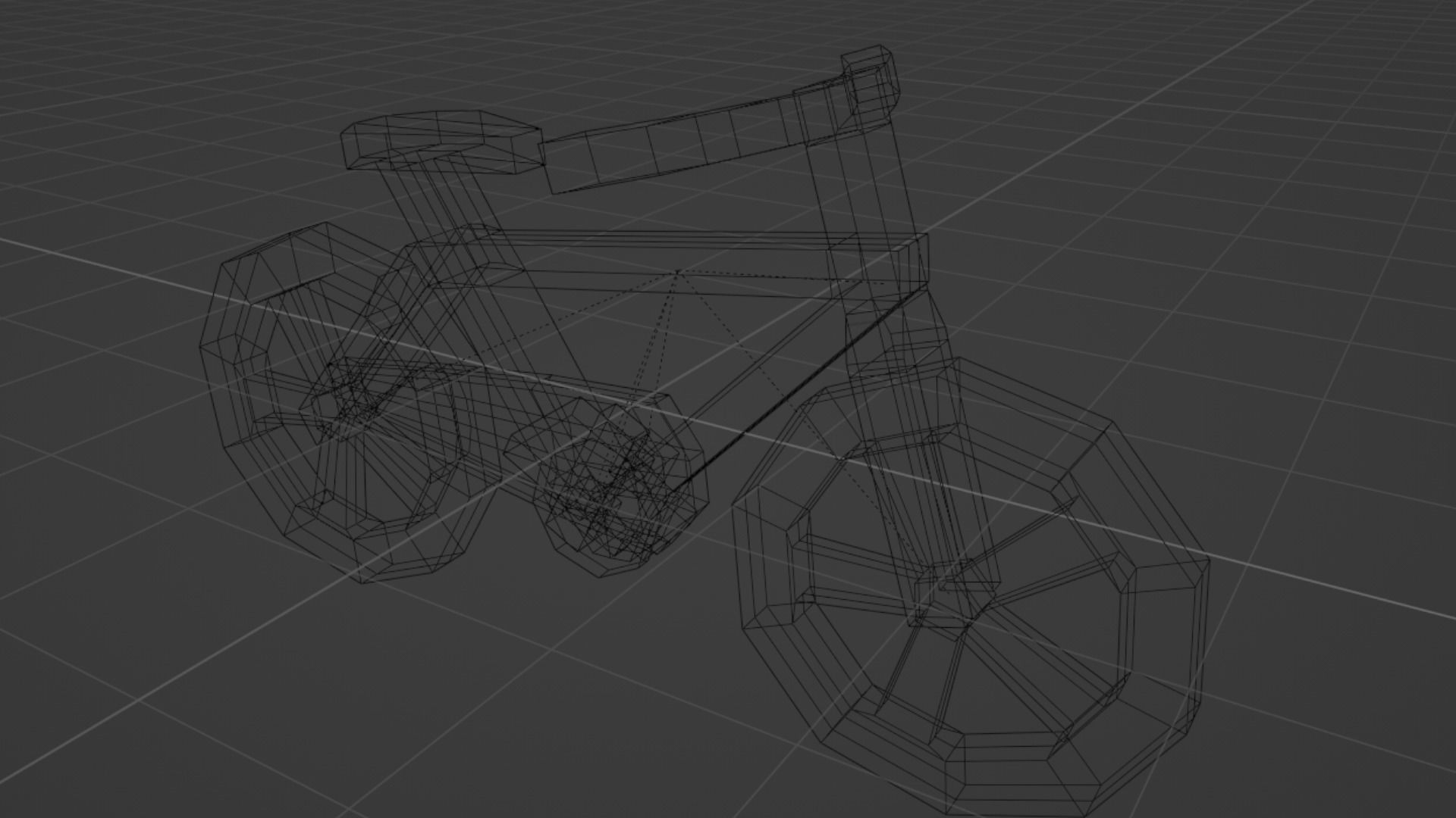 Lowpoly Bicycle Low-poly 3D model_33
