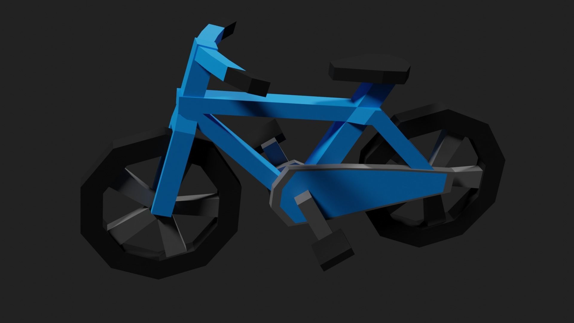 Lowpoly Bicycle Low-poly 3D model_11