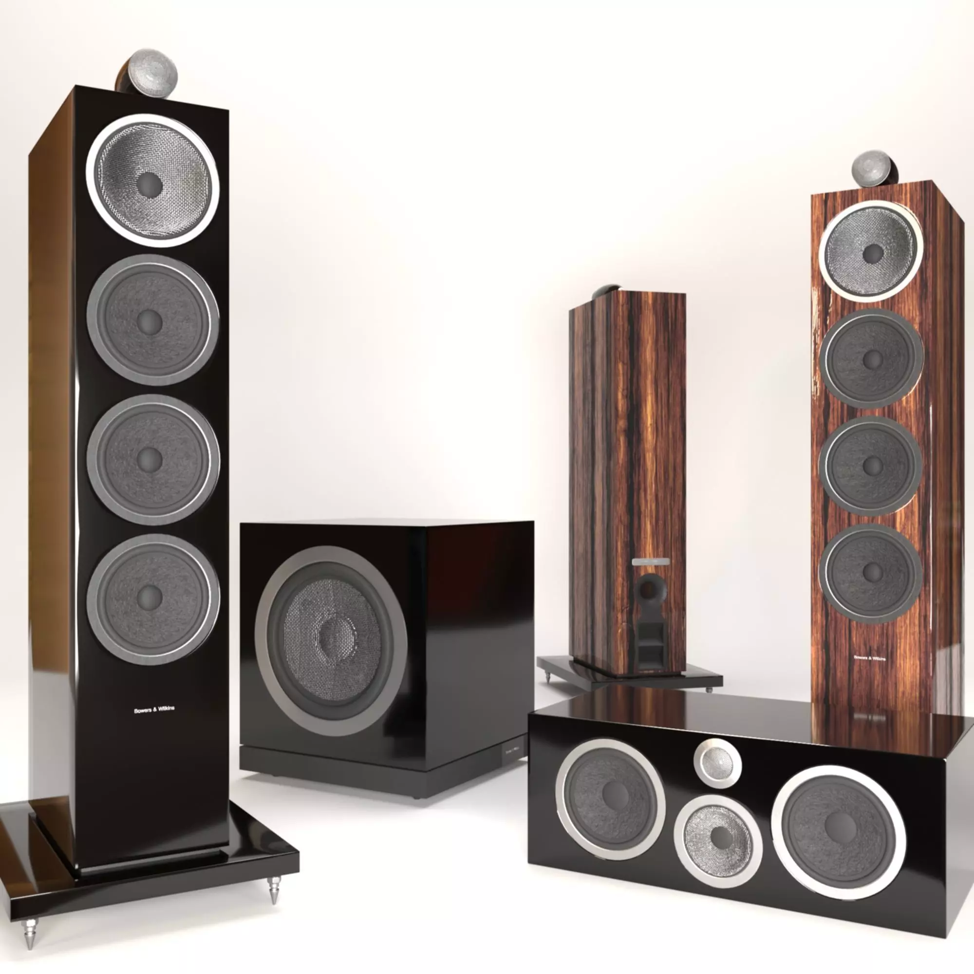 Bowers and Wilkins 702 s2 plus Subwoofer Low-poly 3D model_0