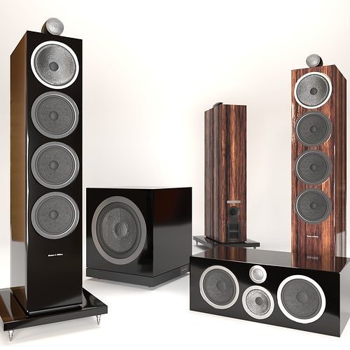Bowers and Wilkins 702 s2 plus Subwoofer Low-poly 3D model