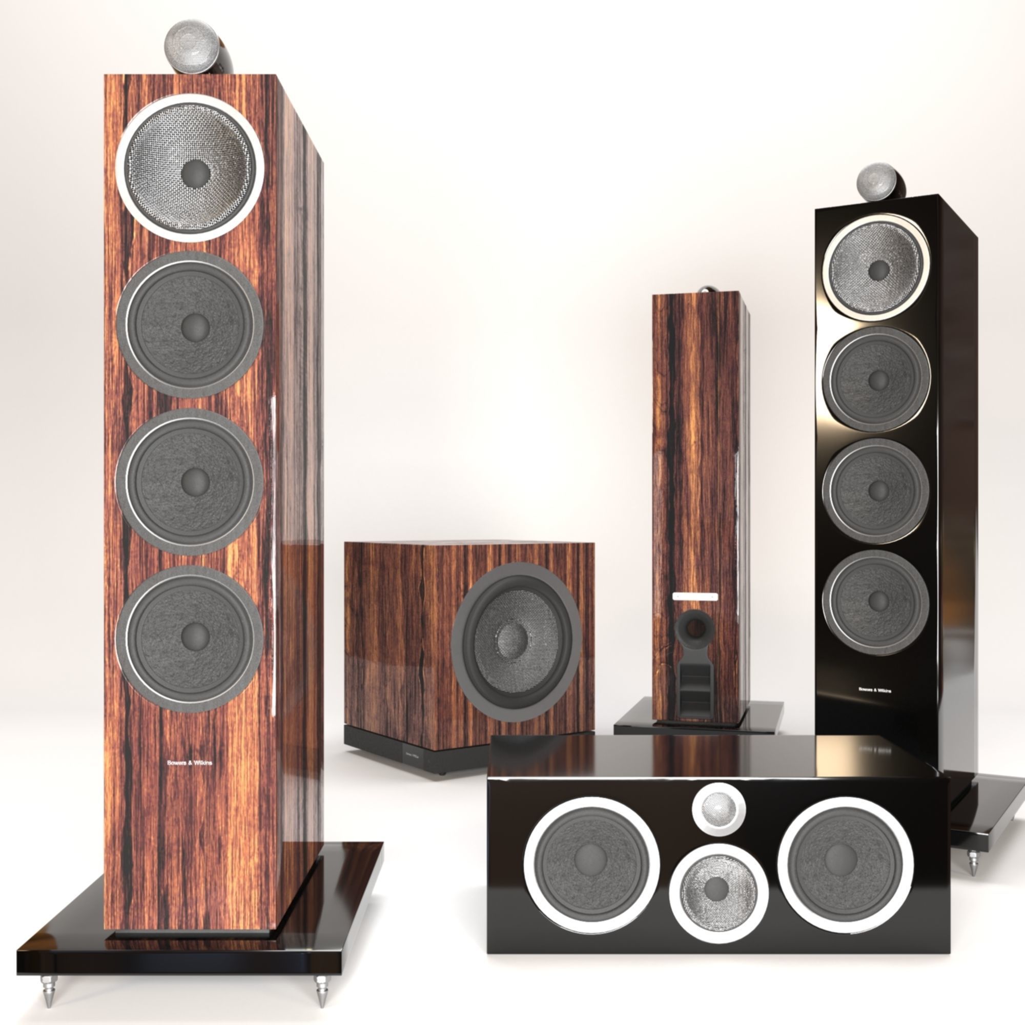 Bowers and Wilkins 702 s2 plus Subwoofer Low-poly 3D model_2