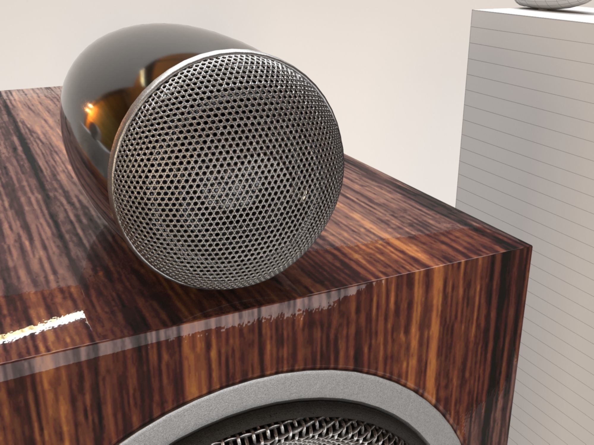 Bowers and Wilkins 702 s2 plus Subwoofer Low-poly 3D model_5