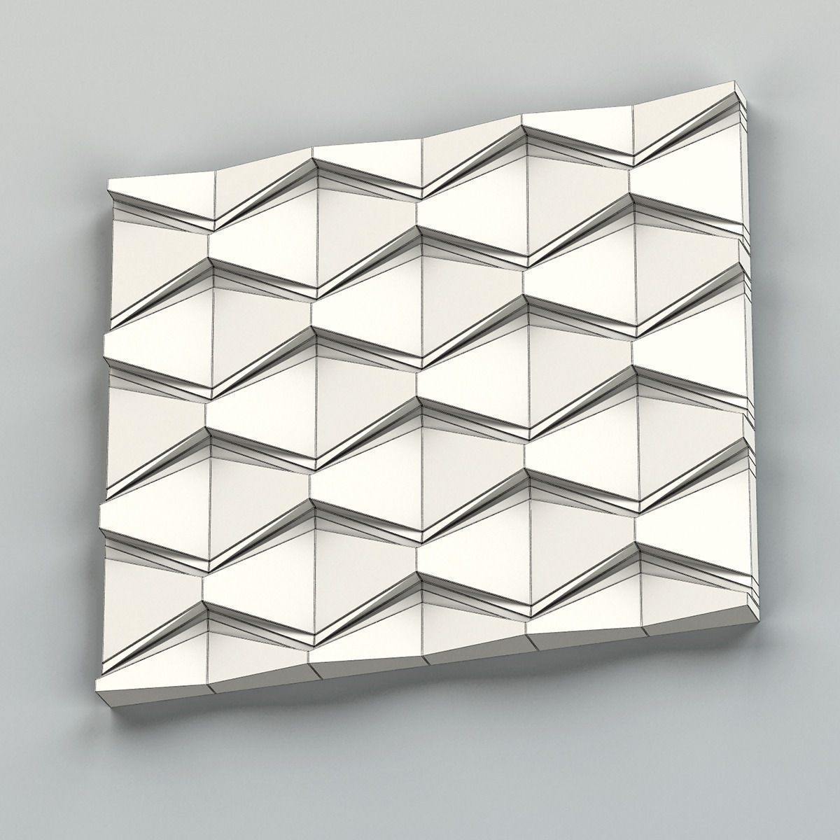 Wall Panel 001 3D model_8
