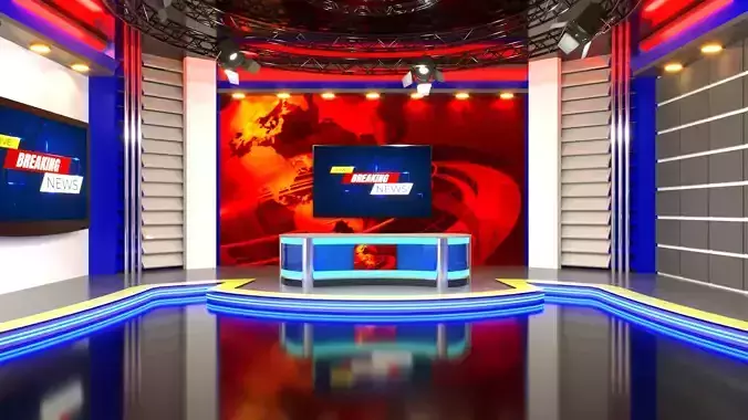 News virtual set