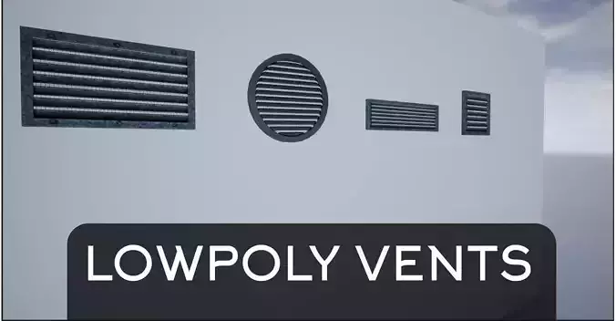 Lowpoly Metal Air Vents Grills
