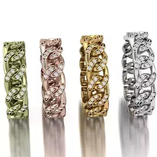 Cuban Ring With Stone