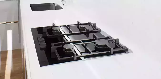 3D model iQ700 Gas hob 60 cm Black ER6A6PD70 