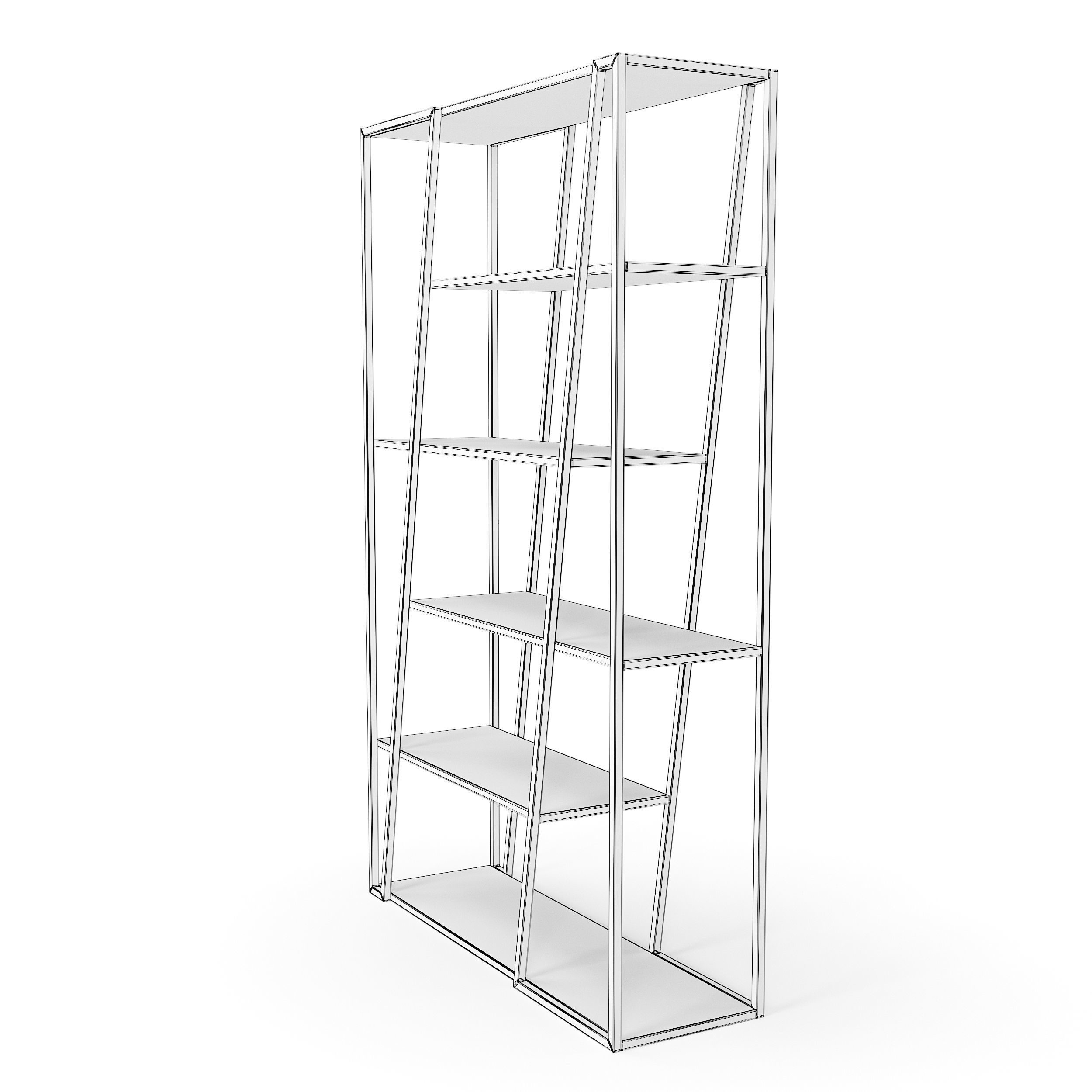Albi Freestanding Bookcase 3D model_12