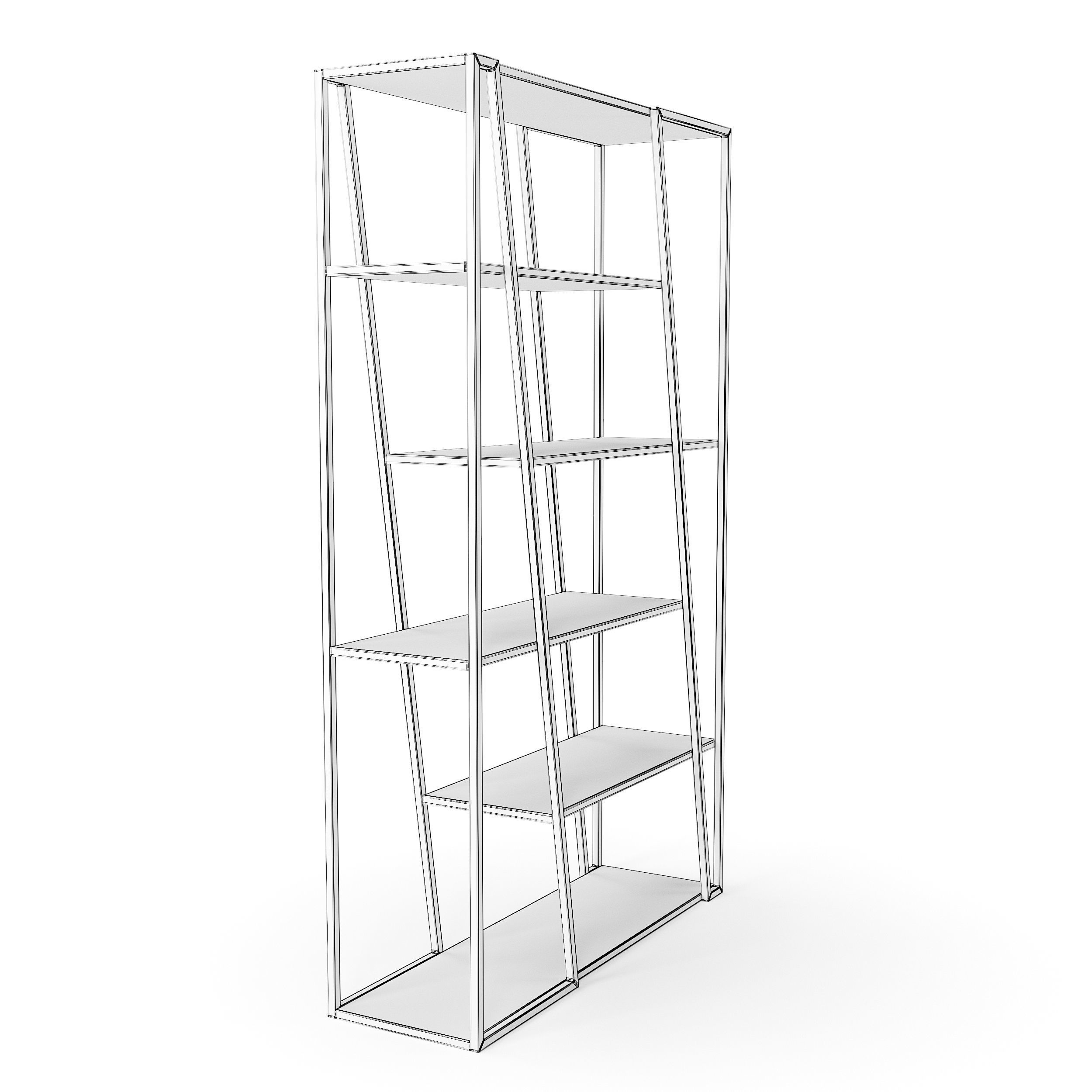 Albi Freestanding Bookcase 3D model_11
