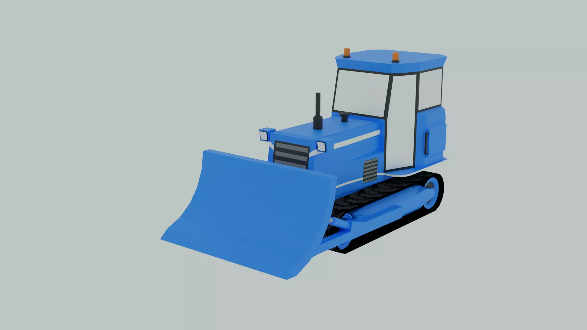 LowPoly Bulldozer Low-poly 3D model