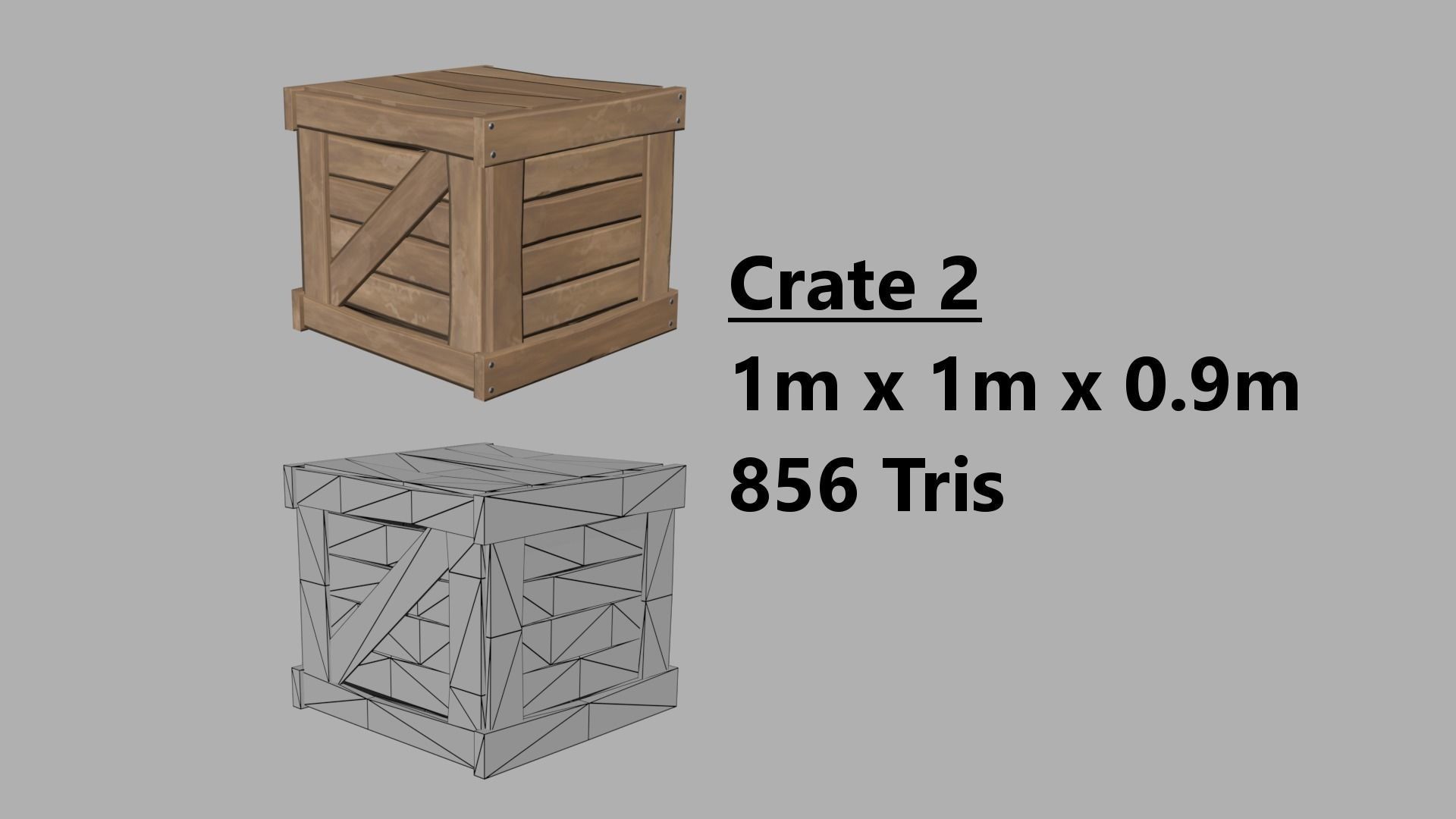 Stylized PBR Wooden Crates and Pallets Game Ready Low-poly 3D model_2