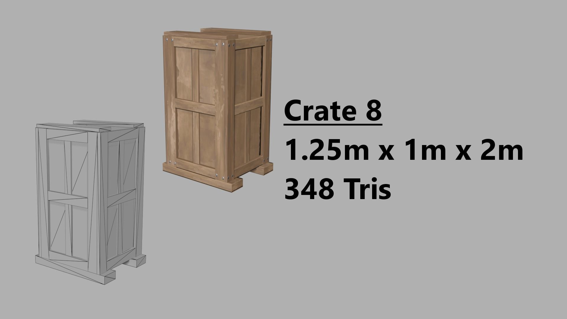 Stylized PBR Wooden Crates and Pallets Game Ready Low-poly 3D model_8