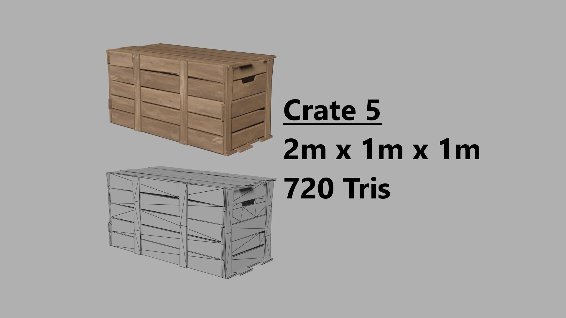Stylized PBR Wooden Crates and Pallets Game Ready Low-poly 3D model_5