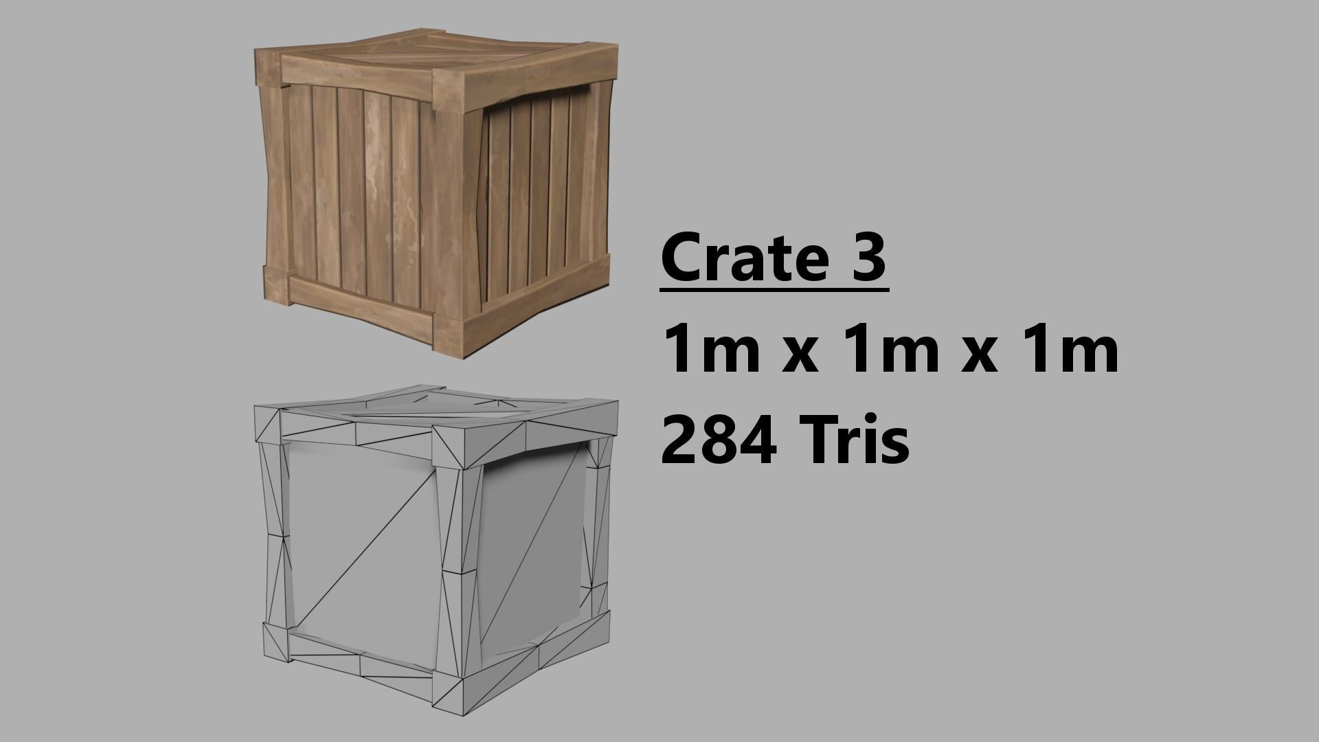 Stylized PBR Wooden Crates and Pallets Game Ready Low-poly 3D model_3