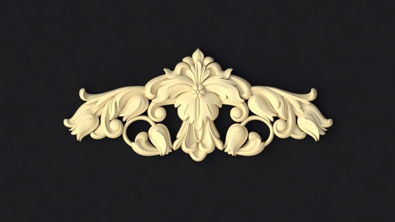 dekor gold ornament 3D model_1