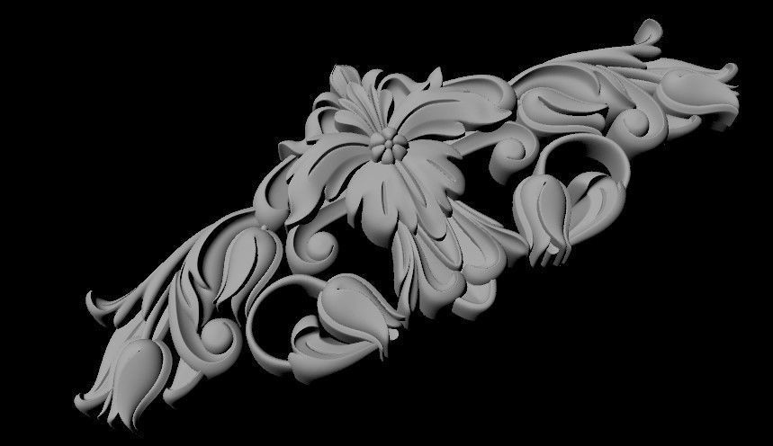 dekor gold ornament 3D model_3