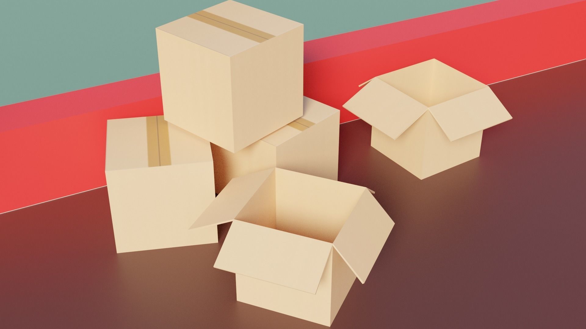 Apartments Building Low-poly 3D model_3