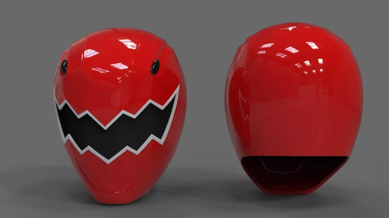 Power Ranger Dino Thunder Red Ranger Helmet 3D print model_0