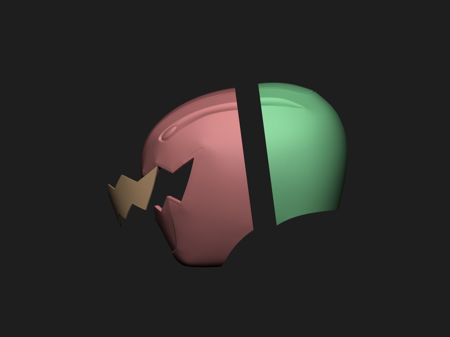 Power Ranger Dino Thunder Red Ranger Helmet 3D print model_2