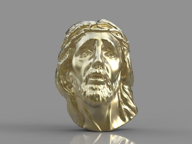 Pendant Jesus face 3D print model