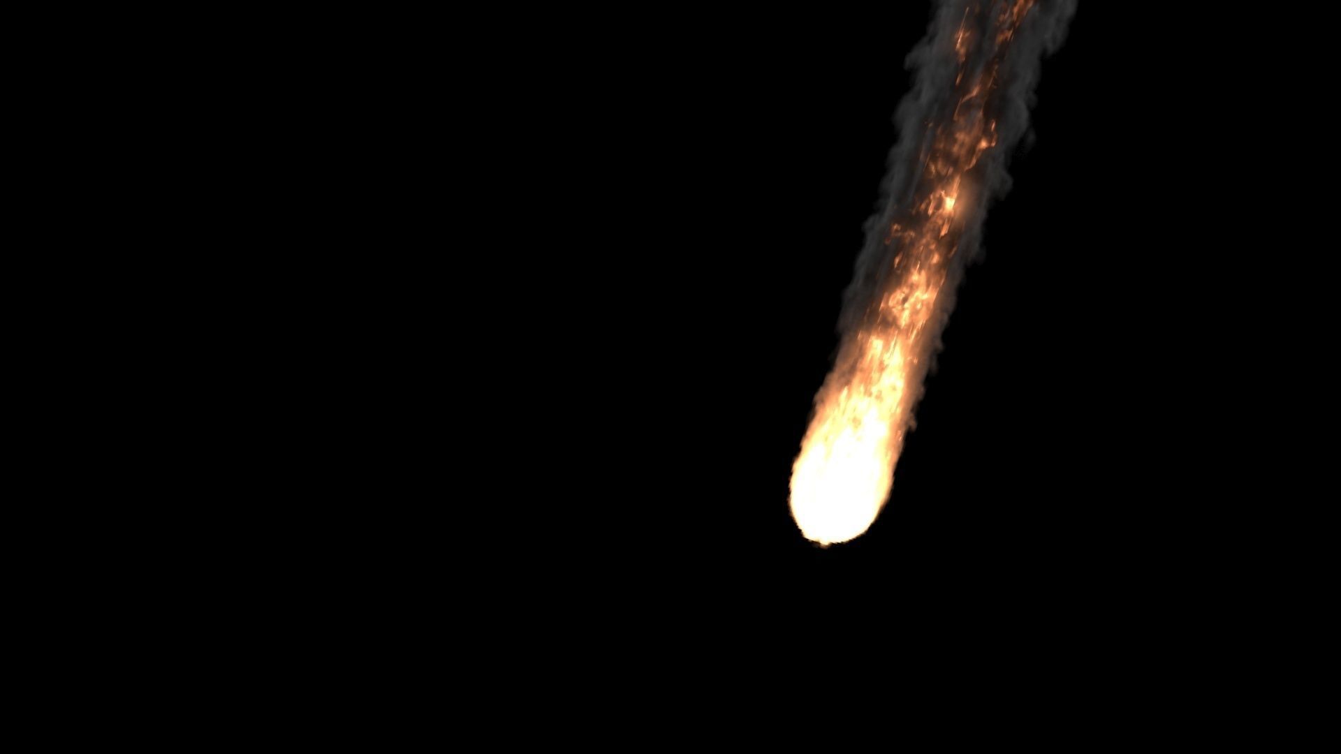Animation of Asteroids linear flying through VDB EXR 3D model_7