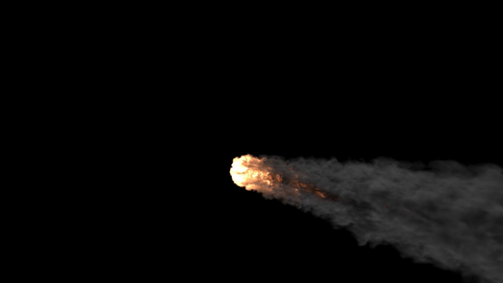 Animation of Asteroids linear flying through VDB EXR 3D model_6
