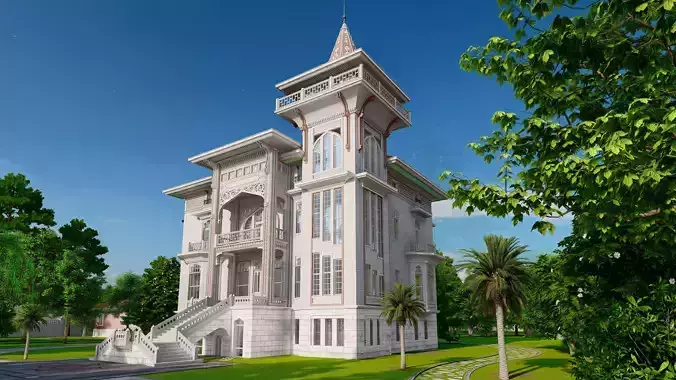 Old Style Mansion 3D Lumion 11-5  Model  3D model