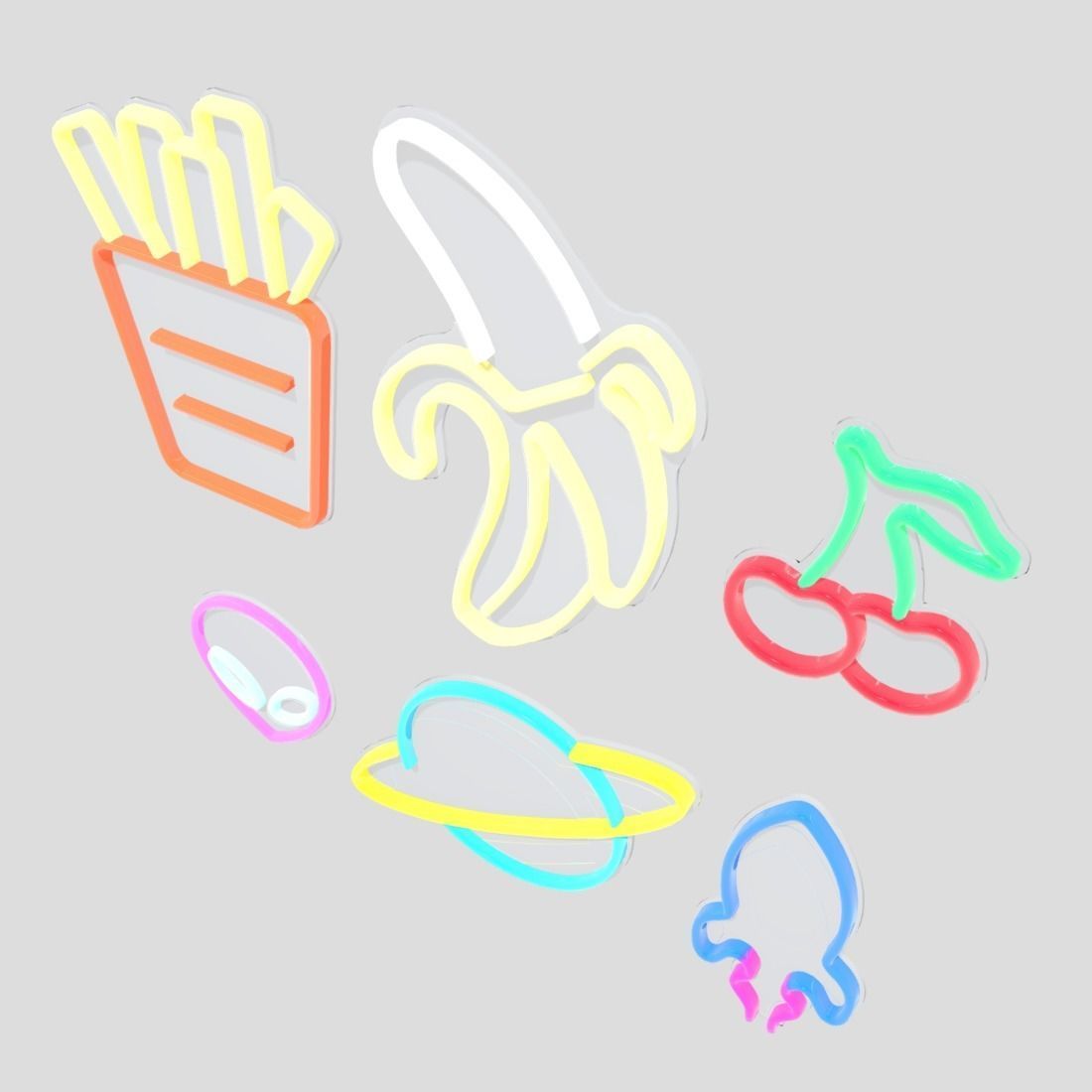 Neon Sign Pack 2 Low-poly 3D model_4