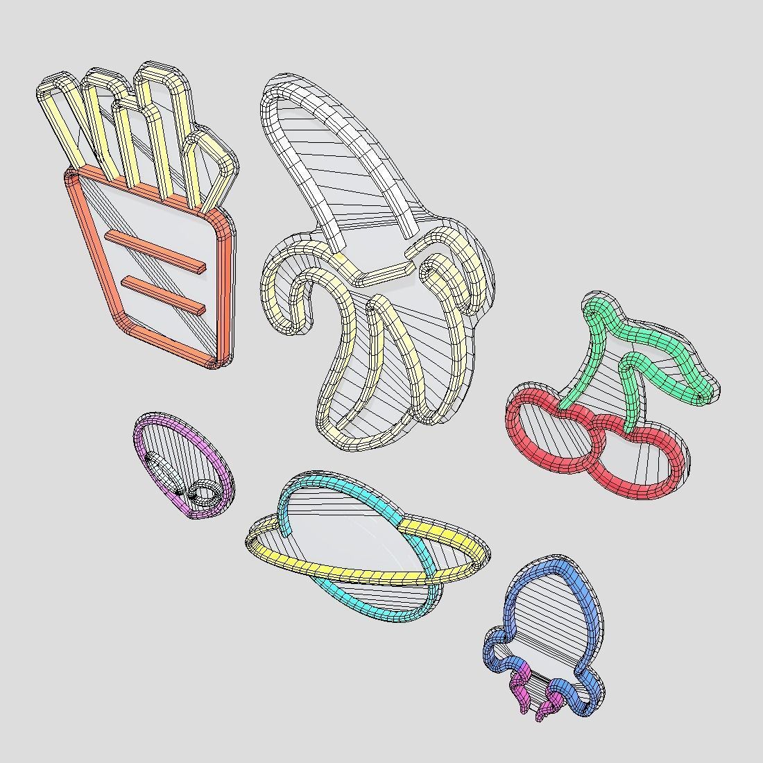 Neon Sign Pack 2 Low-poly 3D model_5