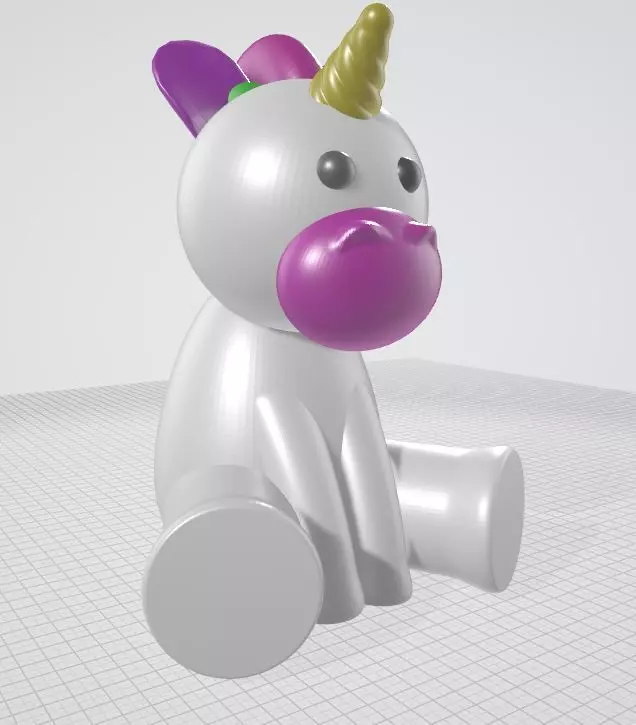 Unicorn cute Free 3D print model