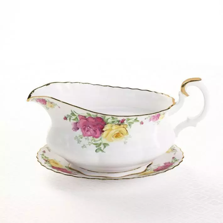 Porcelain Cup And Saucer 3D model_0